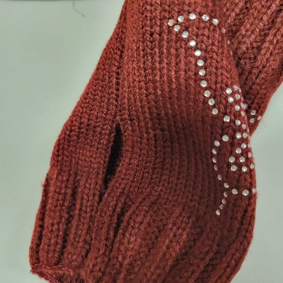 RED Arm Warmers with Butterfly Motif One Size - Picture 3 of 5